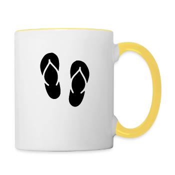Flip Flops - Tasse zweifarbig - Weiß/Gelb - Rechts