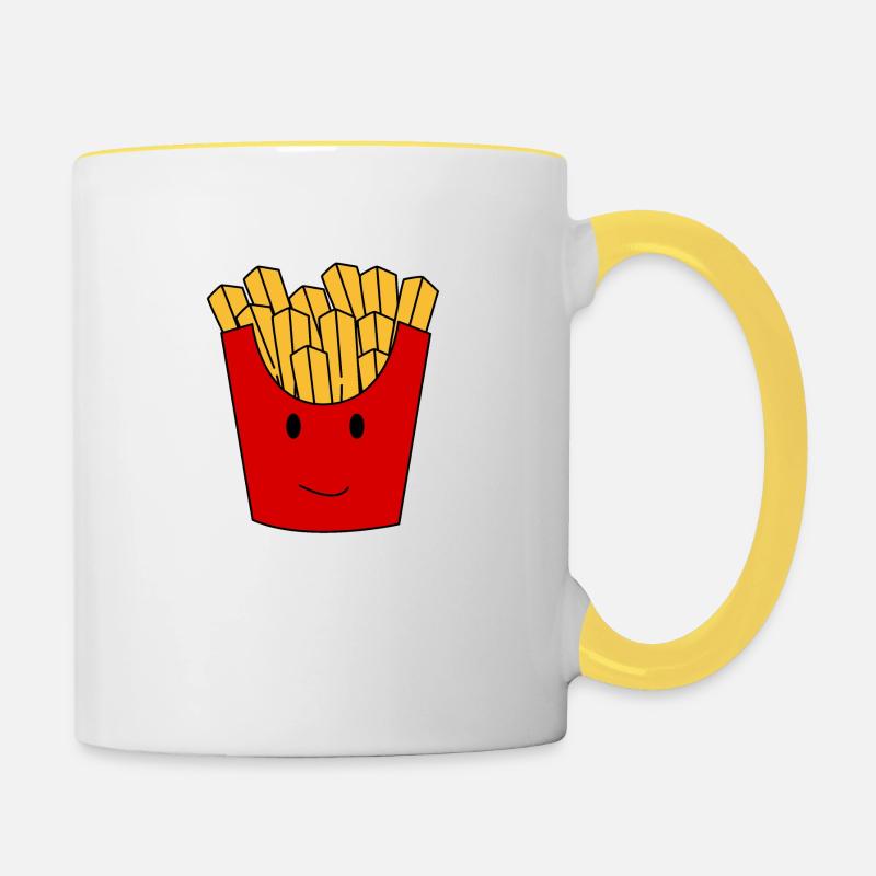 French fries - Contrasting Mug - white/yellow