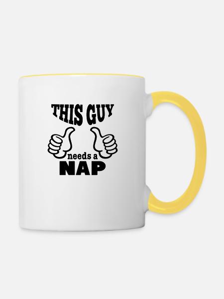 this guy - Tasse zweifarbig - Weiß/Gelb