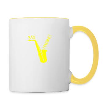 SAX MACHINE ! - Mug contrasté - blanc/jaune - Droite