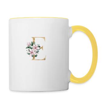 Alphabet E - Contrasting Mug - white/yellow - Right