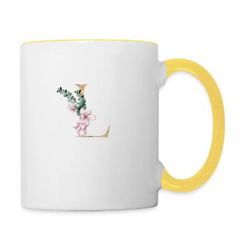 Alphabet L - Contrasting Mug - white/yellow - Right