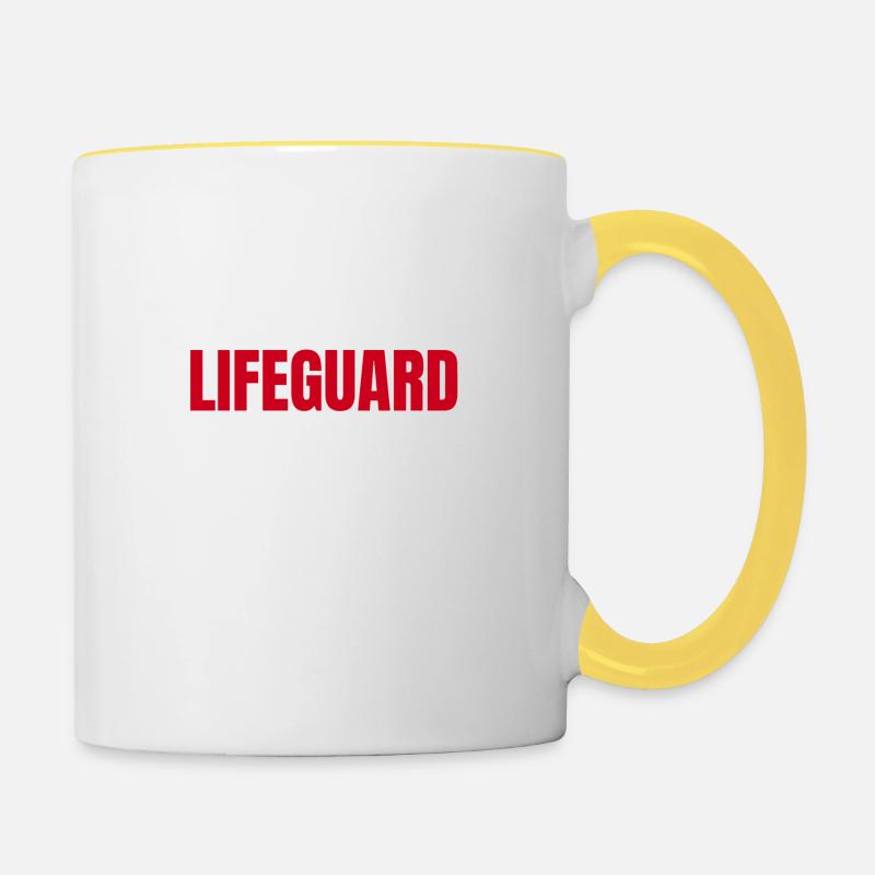 Lifeguard - Tasse zweifarbig - Weiß/Gelb