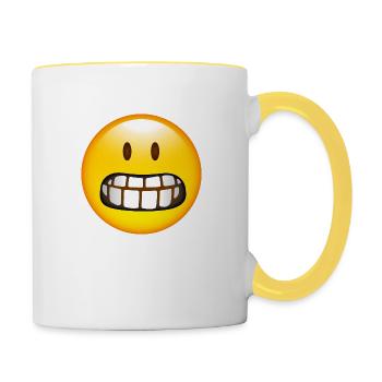 Smiley Glossy Fear - Contrasting Mug - white/yellow - Right