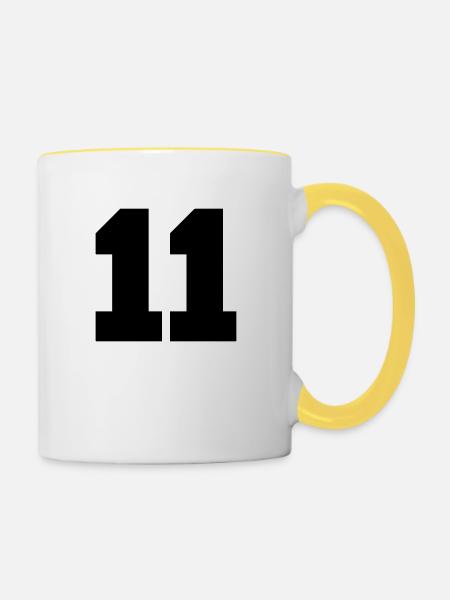 11 - Tasse zweifarbig - Weiß/Gelb