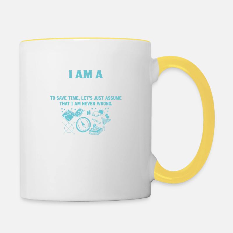 I Am A Geologist... - Contrasting Mug - white/yellow