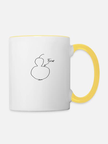 Birne - Tasse zweifarbig - Weiß/Gelb