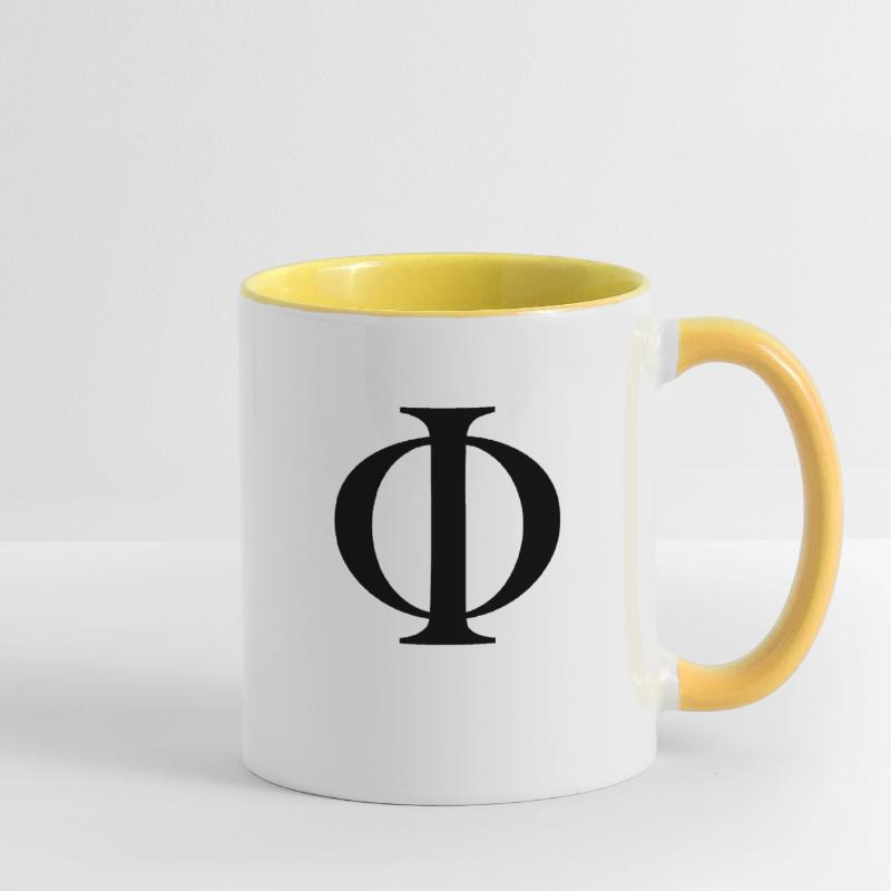 phi Tasse zweifarbig