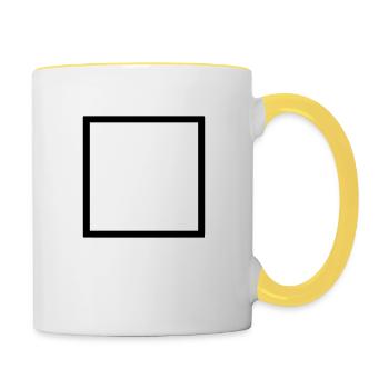 Anpassen / Anpassung / fertigen / Customize it - Tasse zweifarbig - Weiß/Gelb - Rechts