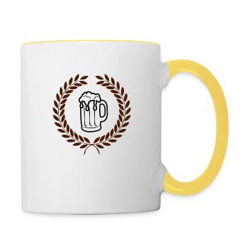 bier_02 - Contrasting Mug - white/yellow - Right