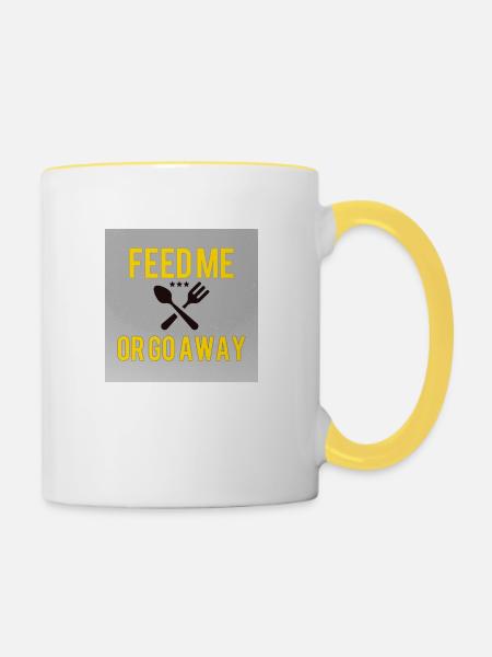 food - Tasse zweifarbig - Weiß/Gelb