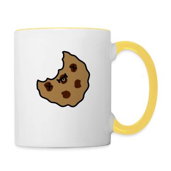totes plaetzchen stueck - Tasse zweifarbig - Weiß/Gelb - Rechts