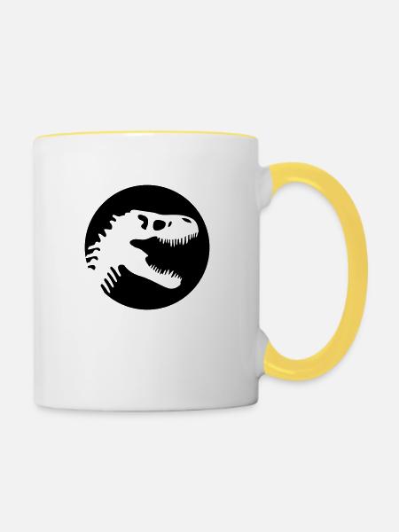trex - Tasse zweifarbig - Weiß/Gelb