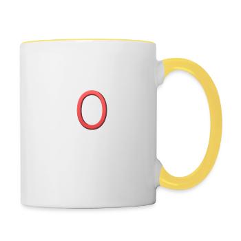 O - letter - Contrasting Mug - white/yellow - Right