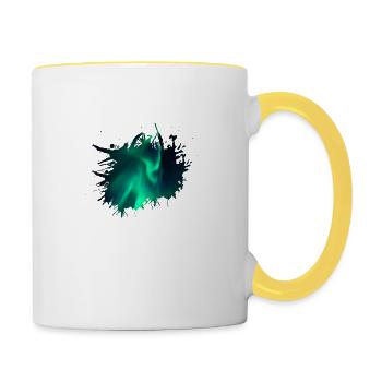 North Pole Aurora Color Spot - Contrasting Mug - white/yellow - Right