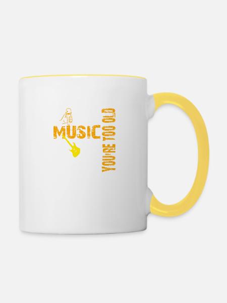 Music - Tasse zweifarbig - Weiß/Gelb