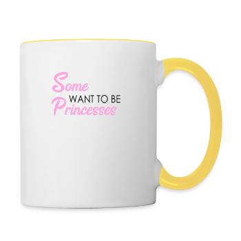 Princess firefighter - Contrasting Mug - white/yellow - Right
