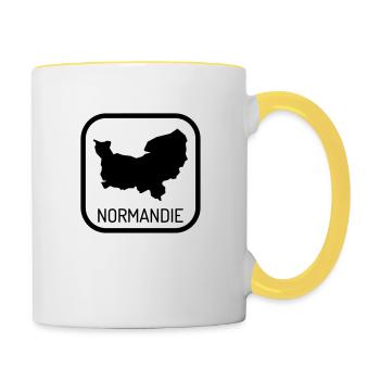 Normandie / Normand / Normande / France/ Normandy - Contrasting Mug - white/yellow - Right
