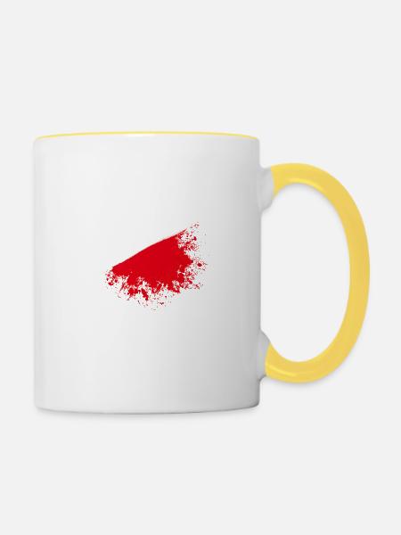 splat poland - Tasse zweifarbig - Weiß/Gelb