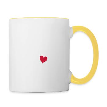 Singen - Tasse zweifarbig - Weiß/Gelb - Rechts