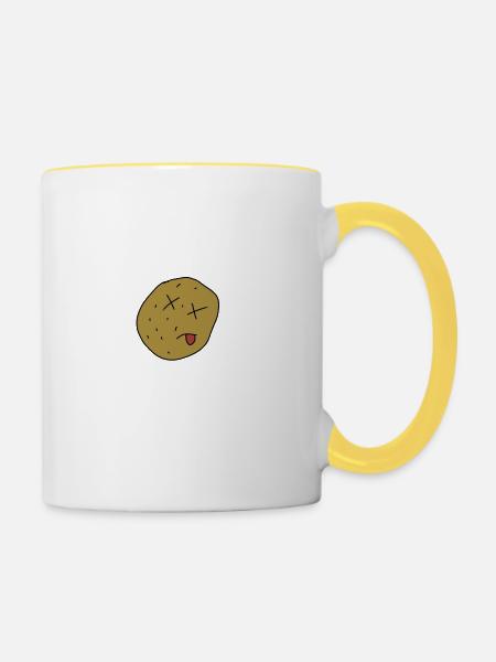 Kartoffel - Tasse zweifarbig - Weiß/Gelb