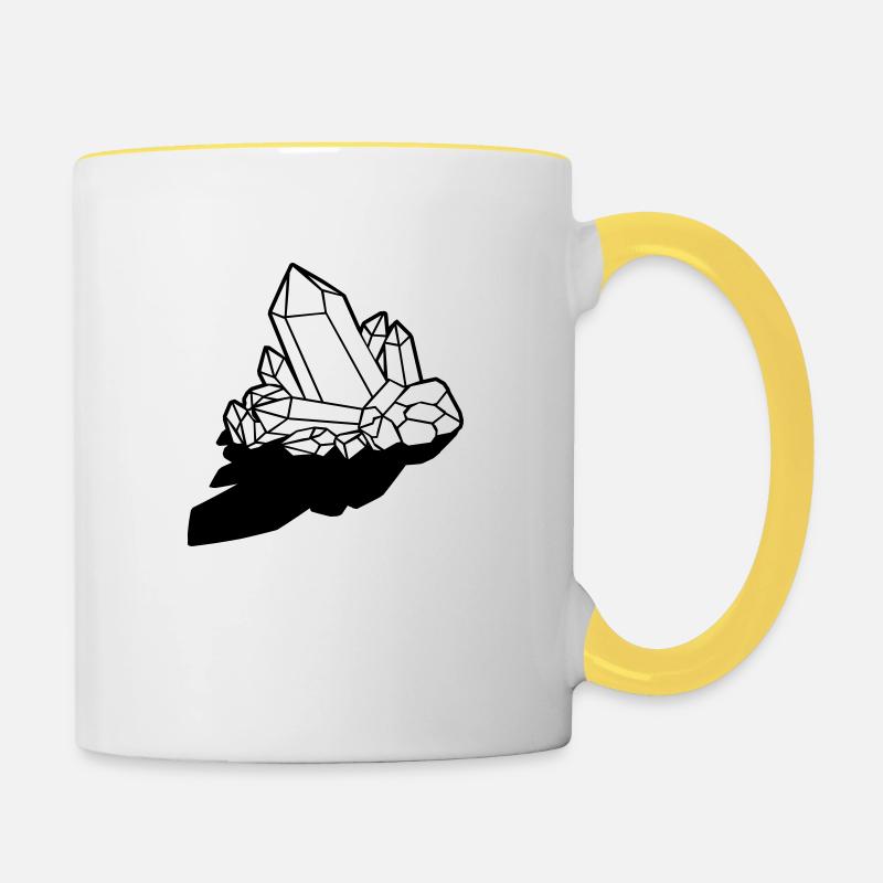 Clipart ombre cristal - Mug contrasté - blanc/jaune