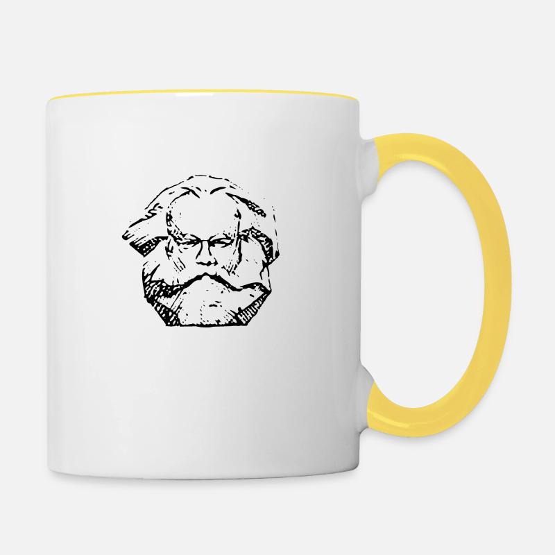 Karl Marx - Contrasting Mug - white/yellow