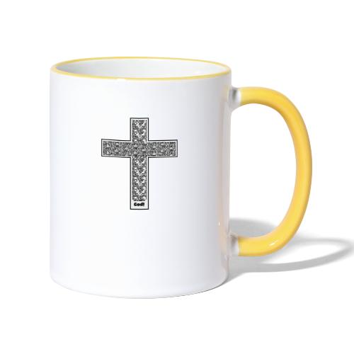 Jesus cross. I'm no longer a slave to fear. - Contrasting Mug