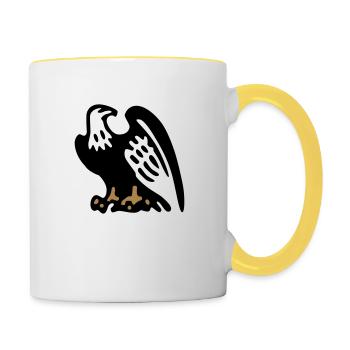 aigle aquila2 - Mug contrasté - blanc/jaune - Droite
