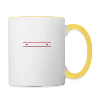 Luka Basket-ball 1 - Mug contrasté - blanc/jaune - Droite