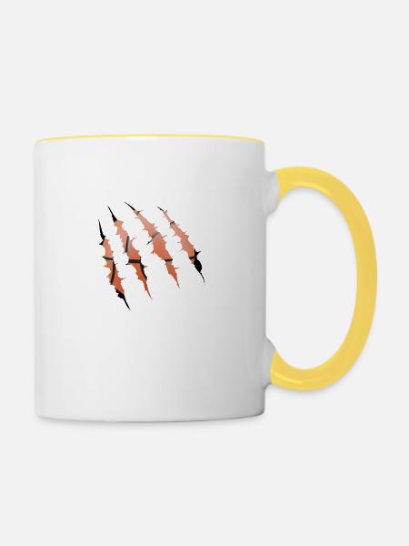Basketball - Tasse zweifarbig - Weiß/Gelb