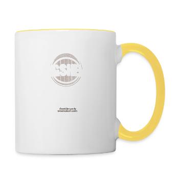 Whisky Spruch Hogshead School For Wizards - Tasse zweifarbig - Weiß/Gelb - Rechts