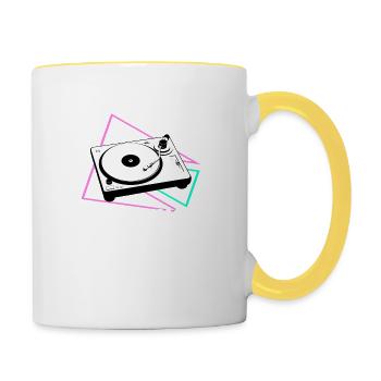 techno decks - Contrasting Mug - white/yellow - Right