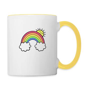 rainbow - Contrasting Mug - white/yellow - Right