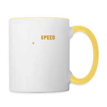 Motorist saying - Contrasting Mug - white/yellow - Right