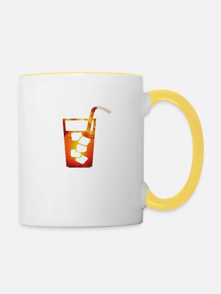 Eistee - Tasse zweifarbig - Weiß/Gelb