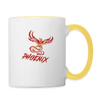 Phönix - Tasse zweifarbig - Weiß/Gelb - Rechts