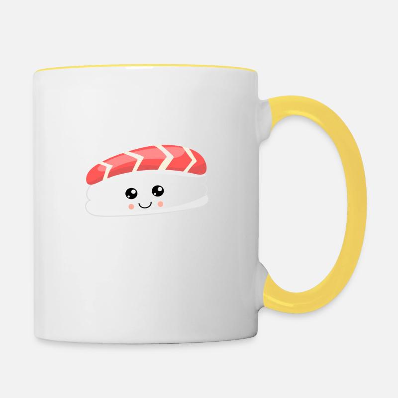 sushi - Contrasting Mug - white/yellow