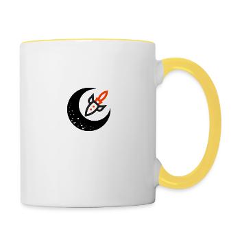 Rocket - Contrasting Mug - white/yellow - Right