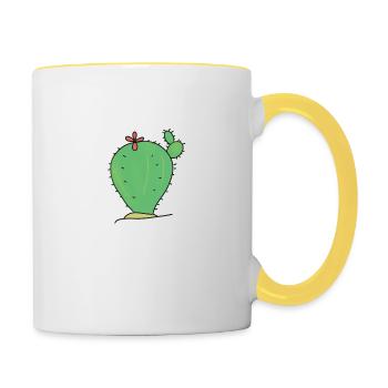 KAKTUS CACTUS - Tasse zweifarbig - Weiß/Gelb - Rechts