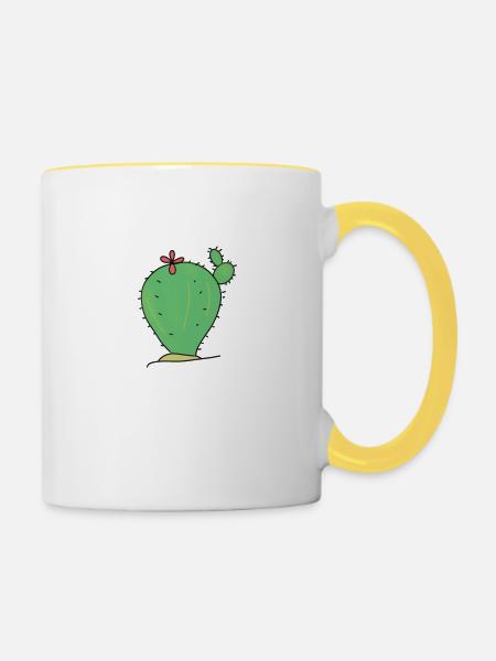 KAKTUS CACTUS - Tasse zweifarbig - Weiß/Gelb