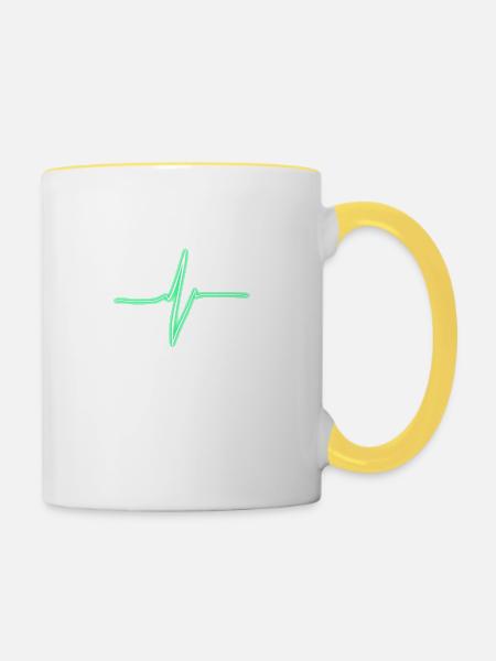 Puls - Tasse zweifarbig - Weiß/Gelb
