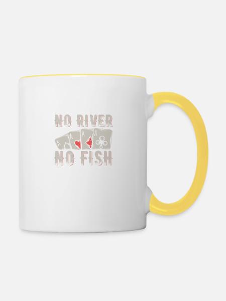 Poker cards | Poker Poker Poker Player Gifts - Contrasting Mug - white/yellow