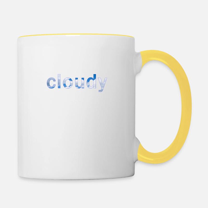 cloud - Contrasting Mug - white/yellow