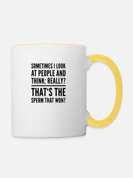 Dummköpfe - Tasse zweifarbig - Weiß/Gelb