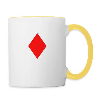Tile Card Game - Contrasting Mug - white/yellow - Right
