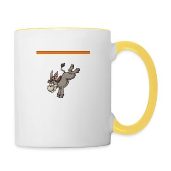 Spécialités catalanes - Le bourricot - Mug contrasté - blanc/jaune - Droite