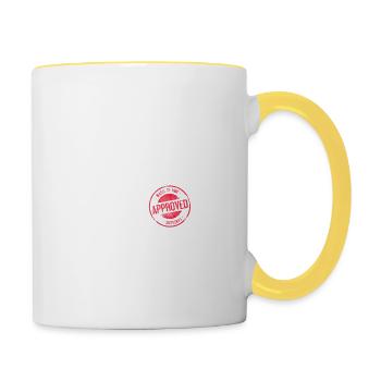 Ich habe ein weiteres Meeting überlebt Email - Tasse zweifarbig - Weiß/Gelb - Rechts