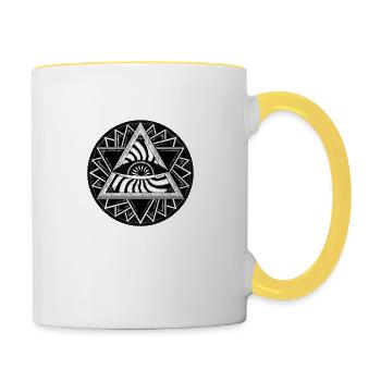 Eye of Psychedelic Wisdom - Contrasting Mug - white/yellow - Right