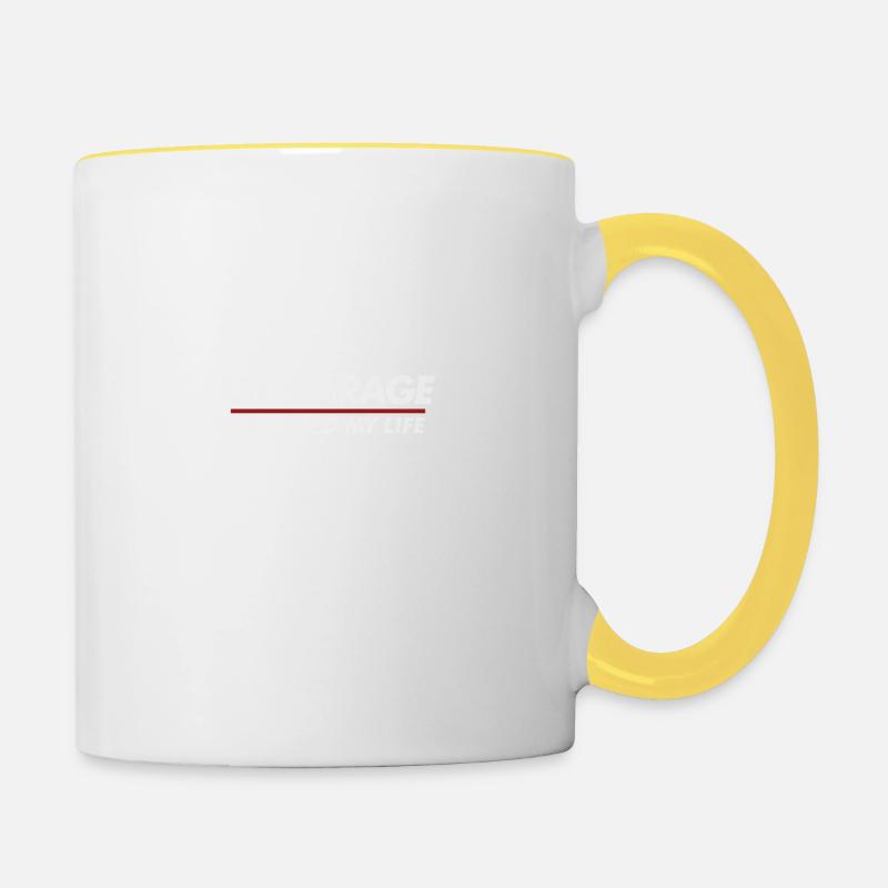 UK Garage a changé ma vie - Mug contrasté - blanc/jaune
